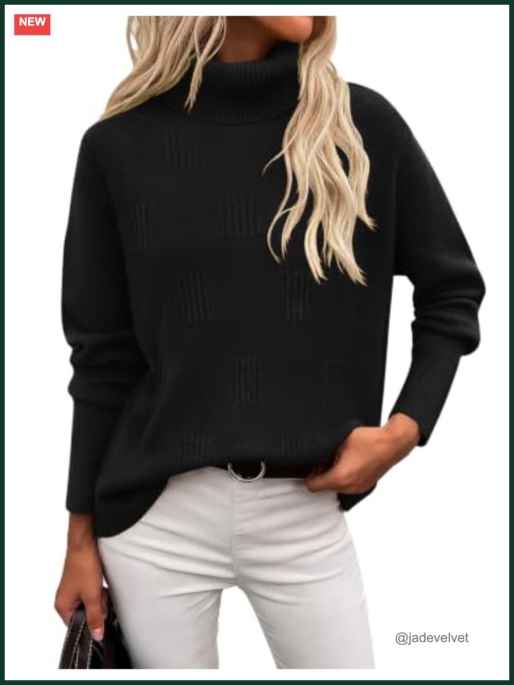 Women's Turtleneck Pullover Sweater Long Sleeve Chunky Knit Fall Winter Top